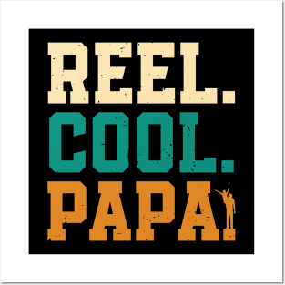 Reel Cool Papa Retro Gift for Father’s day, Birthday, Thanksgiving, Christmas, New Year Posters and Art